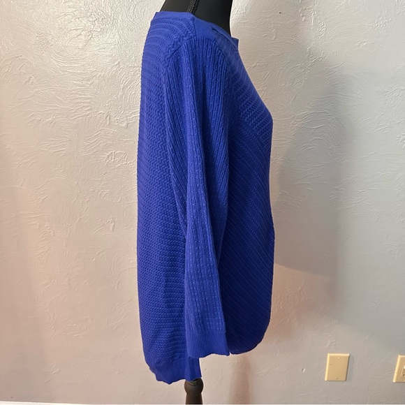 Rafaella Sapphire Blue Tie Front Knit Top | Size M | NWT - Picture 10 of 15